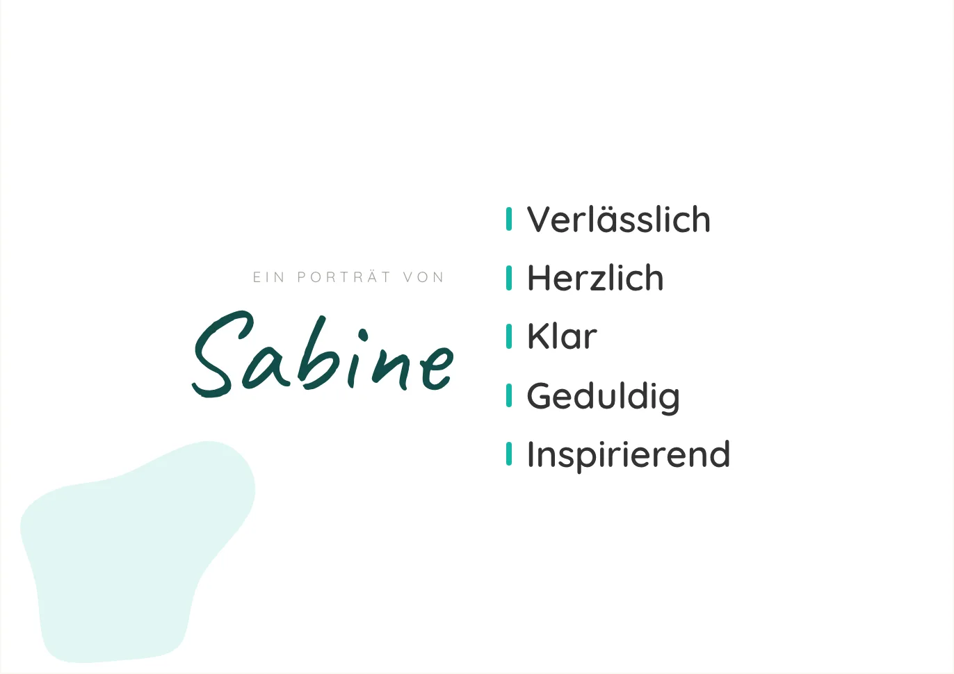Titelseite eines Abschiedsbuchs „Ein Porträt von Sabine“