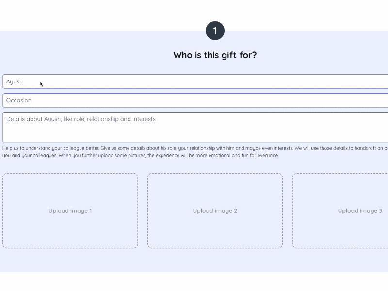 Gif zeigt die Erstellung eines Formulars