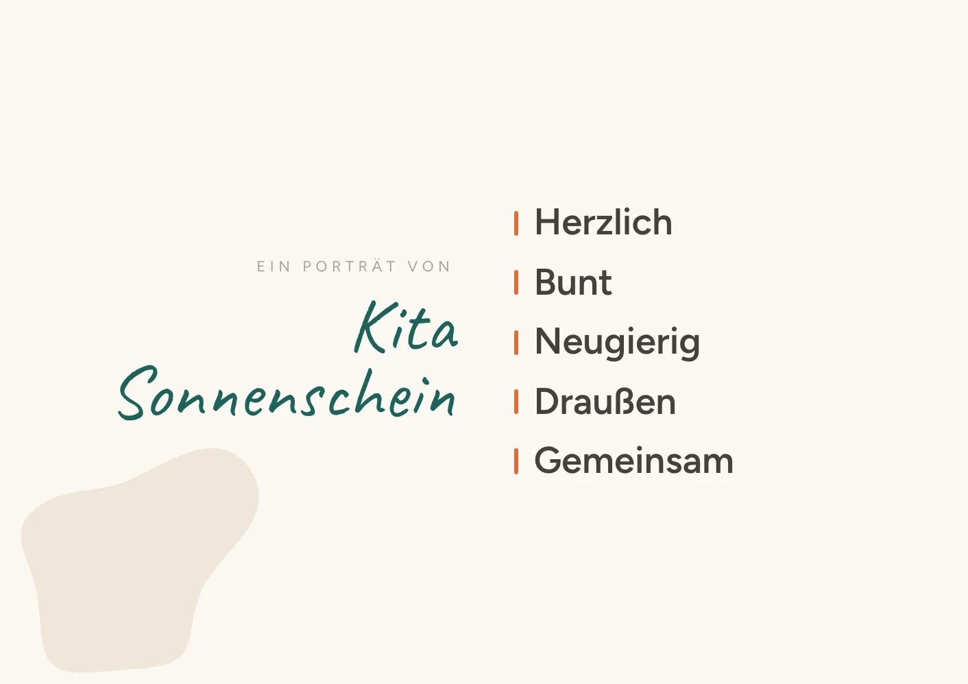 Titelseite des Kita-Jahrbuchs „Ein Porträt von Kita Sonnenschein“