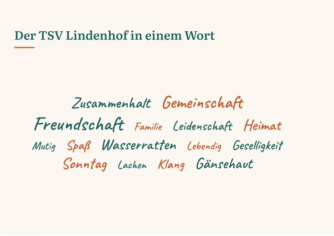 Seite „Der TSV Lindenhof in einem Wort“